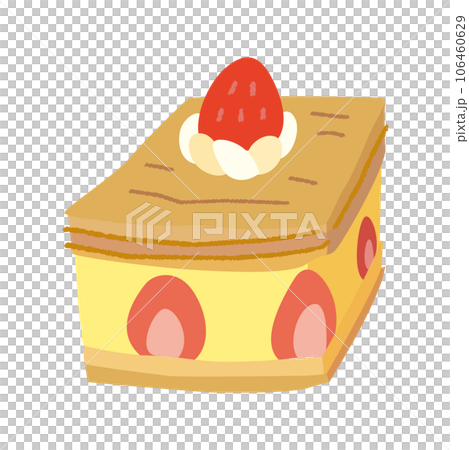 いちごのカスタードパイのベクターイラスト いちごのカスタードパイのベクターイラスト 106460629