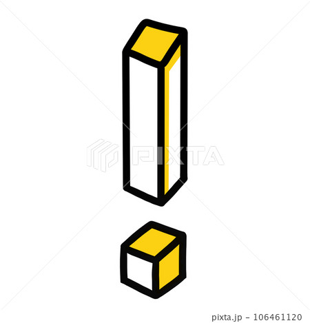 3d exclamation mark sign 3d exclamation mark sign 106461120