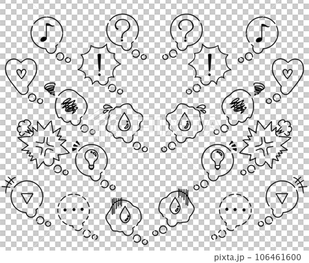 Emotional speech bubble set Emotional speech bubble set 106461600