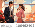 おしゃれをしてデートを楽しむカップル 106462405