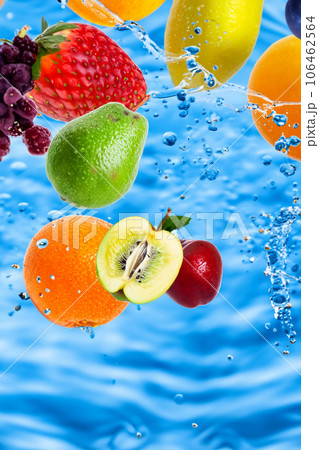 Fruits And Water 106462564