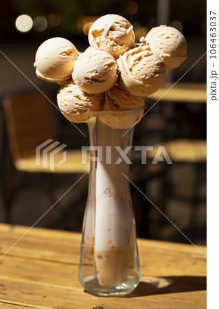 Icecream In A Little Vase On a Table Icecream In A Little Vase On a Table 106463037