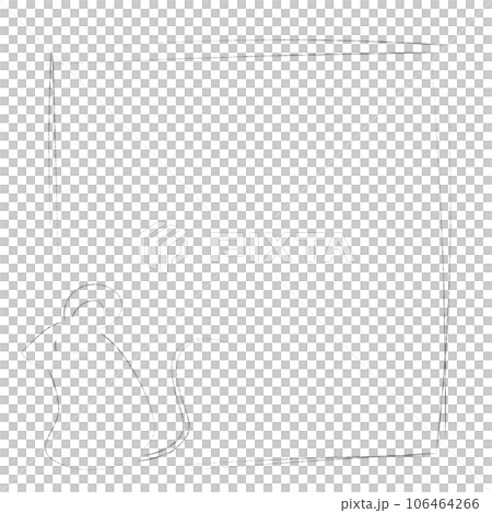 帶有空白空間的側向鼠標的矢量圖解，通過簡單的觸摸繪製框架 106464266