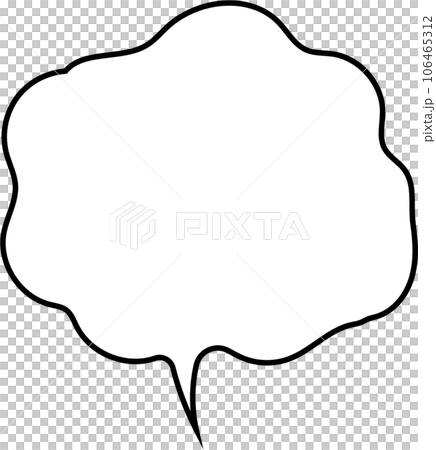 Black and white speech bubble balloon icon sticker memo keyword planner text box banner, flat png transparent element design 106465312