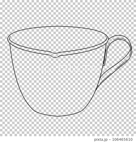 Measuring cup line drawing Measuring cup line drawing 106465610