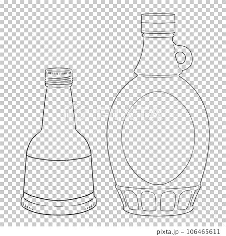 Bottle illustration line drawing Bottle illustration line drawing 106465611