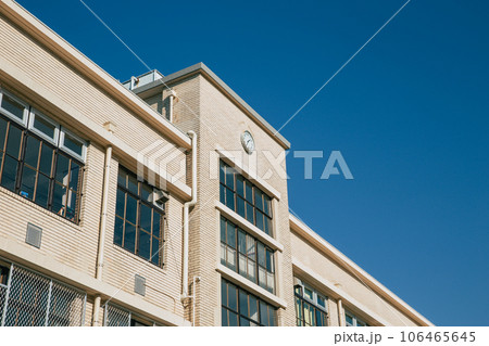 high school facade building in japan traditional style visible in cartoon high school facade building in japan traditional style visible in cartoon 106465645