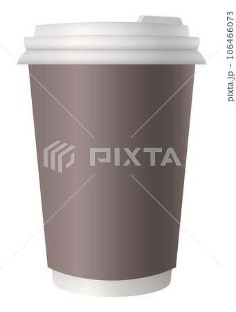 Coffee cup with place for lettering. Coffee to go. Hot street drinks, cardboard packaging plastic cap Coffee cup with place for lettering. Coffee to go. Hot street drinks, cardboard packaging plastic cap 106466073