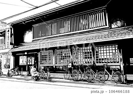 【京都の白黒】京町屋の粋な佇まい 【京都の白黒】京町屋の粋な佇まい 106466188