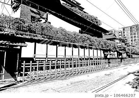 【京都の白黒】京町屋の粋な佇まい 【京都の白黒】京町屋の粋な佇まい 106466207