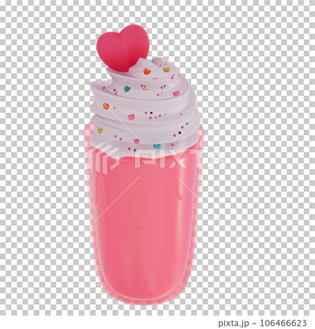 Sweet dessert strawberry flavor 3d illustration Sweet dessert strawberry flavor 3d illustration 106466623