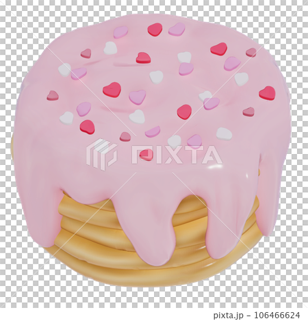 Sweet dessert strawberry flavor 3d illustration 106466624
