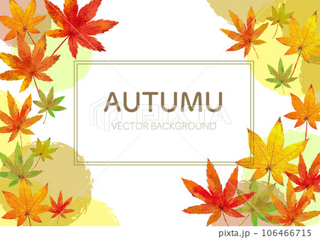 紅葉したもみじのおしゃれな背景イラスト 紅葉したもみじのおしゃれな背景イラスト 106466715