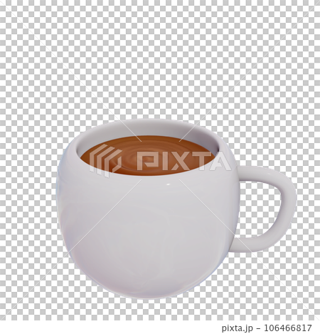 Coffee shop cafe drinks and objects 3d illustration 106466817