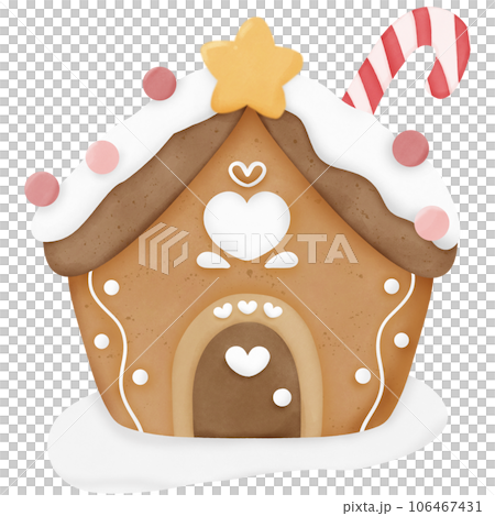 Watercolor gingerbread for invitation and greetings in happy season Watercolor gingerbread for invitation and greetings in happy season 106467431