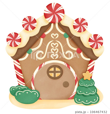 Watercolor gingerbread for invitation and greetings in happy season Watercolor gingerbread for invitation and greetings in happy season 106467432