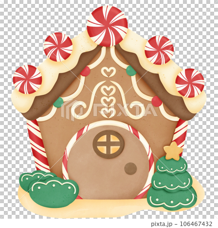 Watercolor gingerbread for invitation and greetings in happy season Watercolor gingerbread for invitation and greetings in happy season 106467432