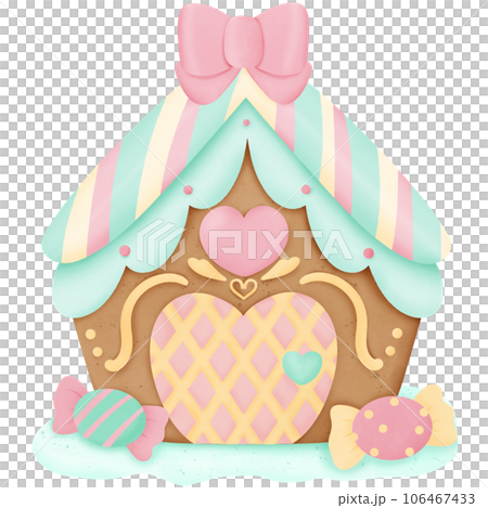 Watercolor gingerbread for invitation and greetings in happy season Watercolor gingerbread for invitation and greetings in happy season 106467433