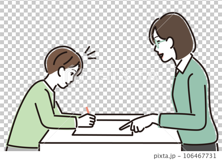 Students and teachers being tutored individually Students and teachers being tutored individually 106467731