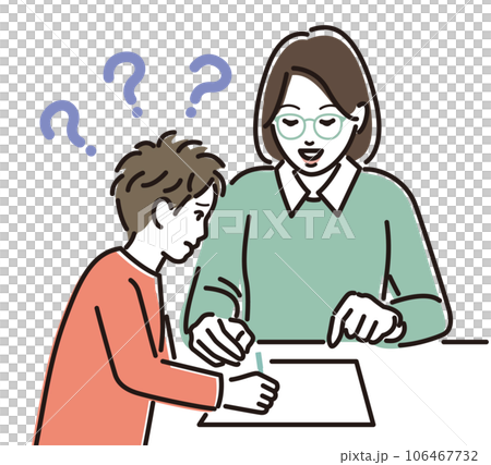 A boy taking supplementary classes 106467732