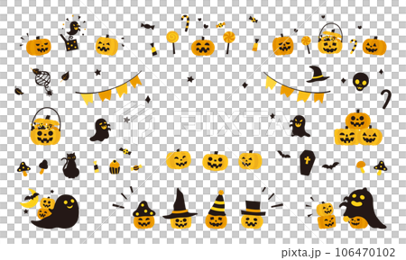 Halloween material collection 2023 textless vector 106470102