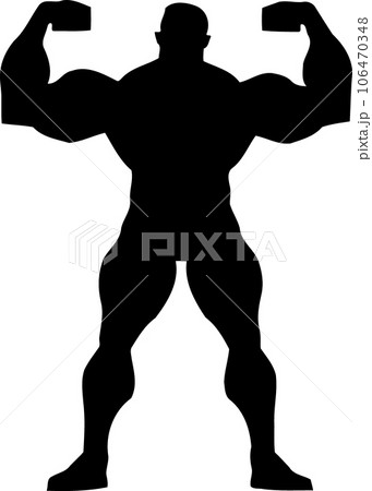 muscular bodybuilder man silhouette muscular bodybuilder man silhouette 106470348