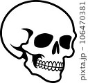 bones skull black and white 106470381