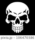 bones skull black and white 106470386