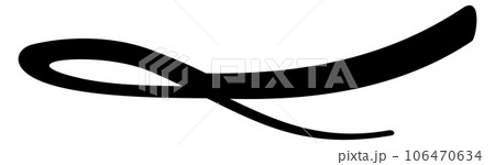 Calligraphic stroke. Decorative ink brush smooth line Calligraphic stroke. Decorative ink brush smooth line 106470634