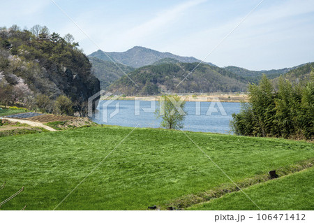 Yeongsan River bicycle path Yeongsan River bicycle path 106471412