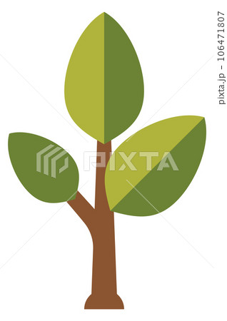 Sapling color icon. Nature symbol. Eco green plant Sapling color icon. Nature symbol. Eco green plant 106471807