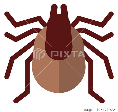 Flea flat icon. Parasite pest color symbol Flea flat icon. Parasite pest color symbol 106471972