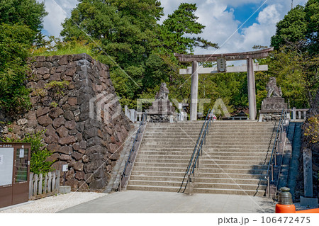 山梨 武田神社（躑躅ヶ崎館跡）参道の風景 106472475