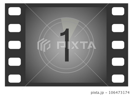Retro video frame. First film strip template 106473174
