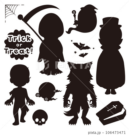 ハロウィン　シルエットセット2 106473471