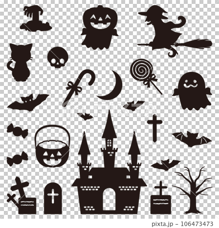 Halloween silhouette set Halloween silhouette set 106473473