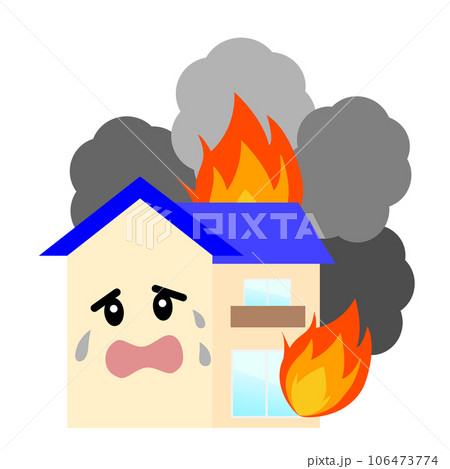 火事。火災。住宅火災。 106473774