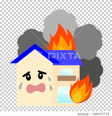 火事。火災。住宅火災。 106473774