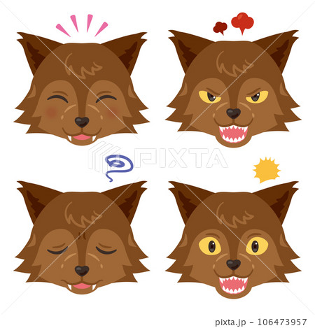 ハロウィン　オオカミ　表情 106473957