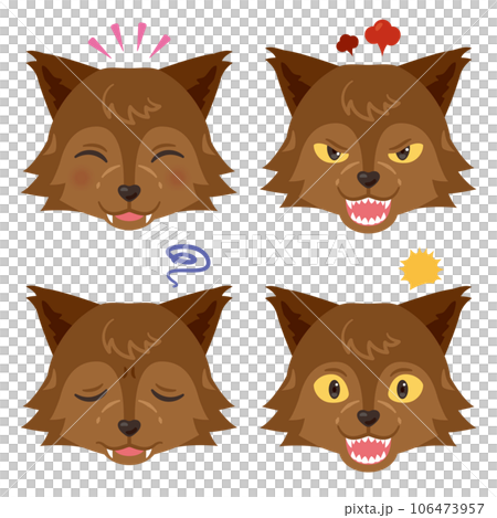 ハロウィン　オオカミ　表情 106473957