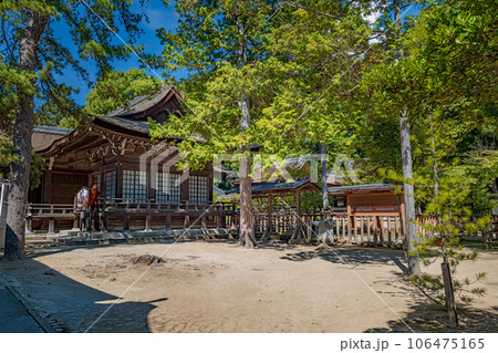 山梨 武田神社(躑躅ヶ崎館跡)拝殿と本殿 山梨 武田神社(躑躅ヶ崎館跡)拝殿と本殿 106475165