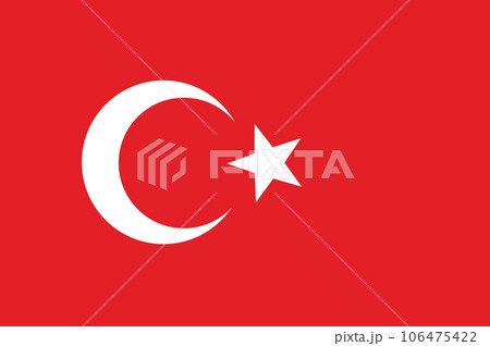 Flag of the Turkey symbol, banner vector illustration.  106475422