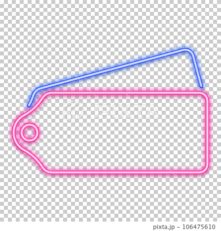 Price tag label neon line 106475610