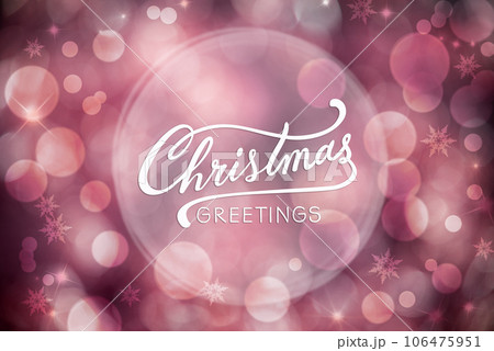 Christmas Background With Bokeh And Text Christmas Greetings 106475951