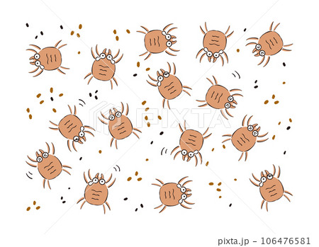弱ったダニ コミカルなタッチ / 使いやすいベクターデータ 弱ったダニ コミカルなタッチ / 使いやすいベクターデータ 106476581