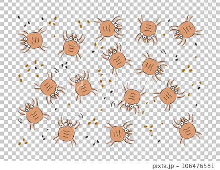 弱ったダニ コミカルなタッチ / 使いやすいベクターデータ 弱ったダニ コミカルなタッチ / 使いやすいベクターデータ 106476581