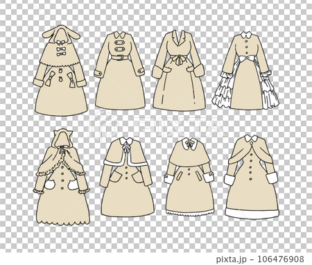 米色外套插圖集 106476908