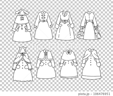 Illustration set of white coat Illustration set of white coat 106476951