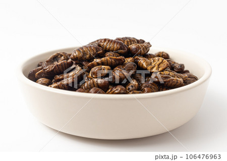 stewed pupa on a white background 106476963