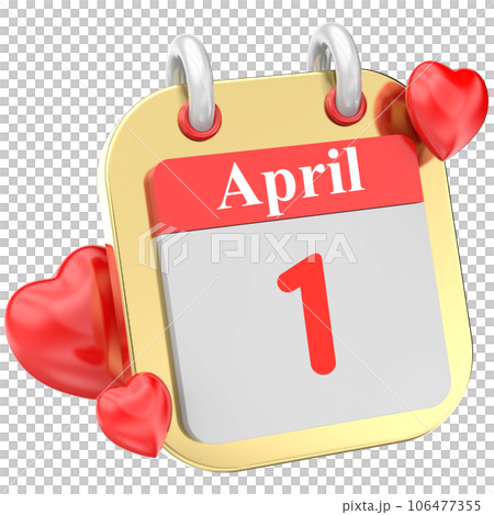 calendar of red heart 3d icon calendar of red heart 3d icon 106477355